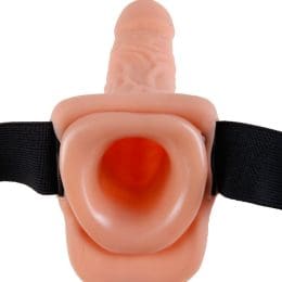 FETISH FANTASY SERIES - ADJUSTABLE HARNESS REMOTE CONTROL REALISTIC PENIS WITH TESTICLES 17.8 CM